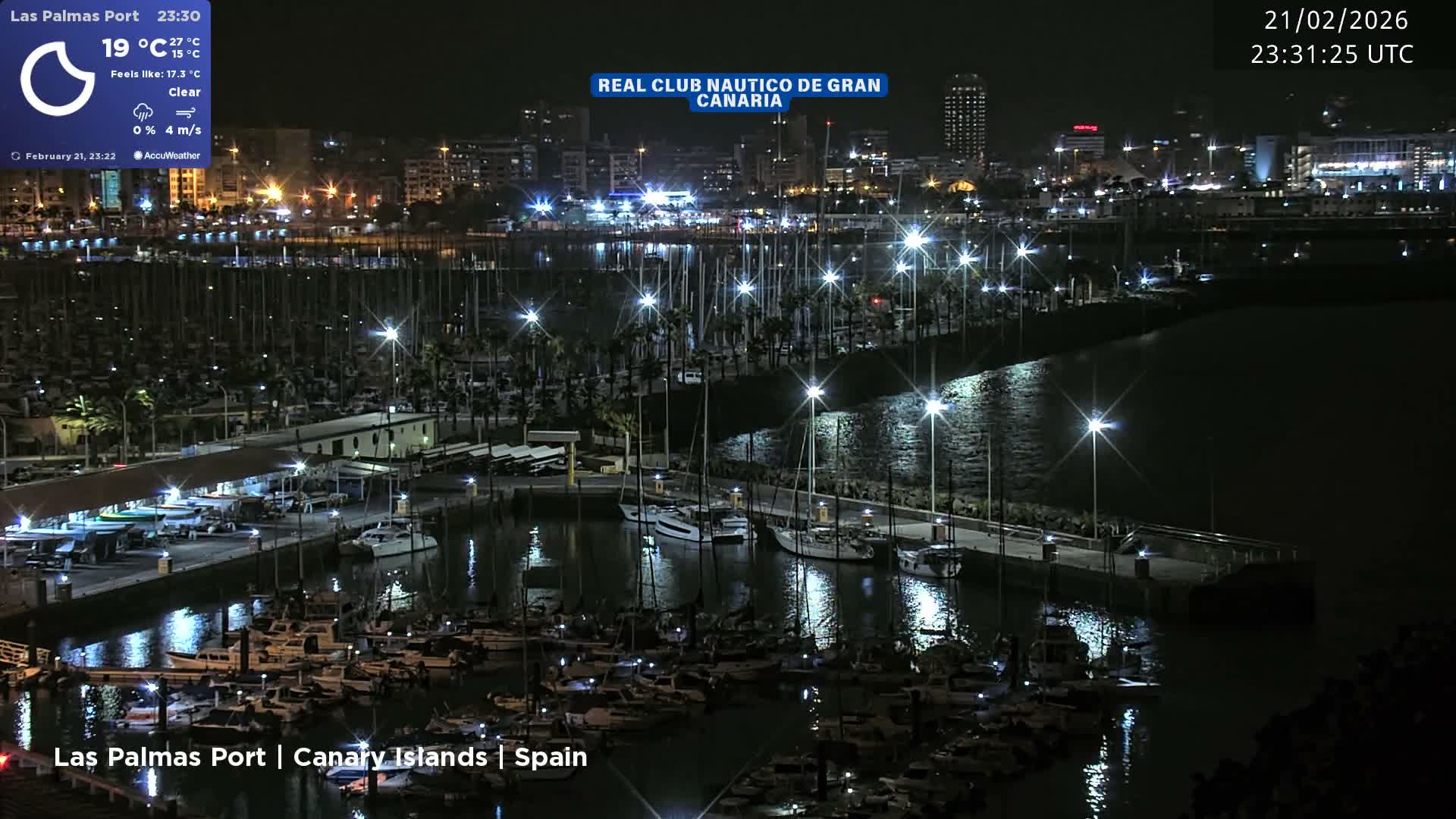 Las Palmas de Gran Canaria City & Port Live Cam - Las Palmas de Gran Canaria, Gran Canaria, Canary Islands (Canarias), Spain