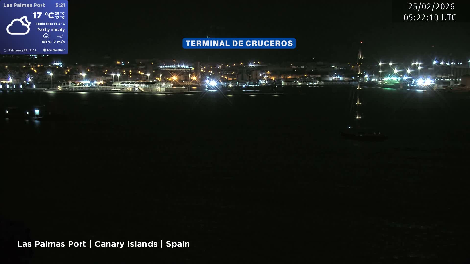 Las Palmas de Gran Canaria City & Port Live Cam - Las Palmas de Gran Canaria, Gran Canaria, Canary Islands (Canarias), Spain