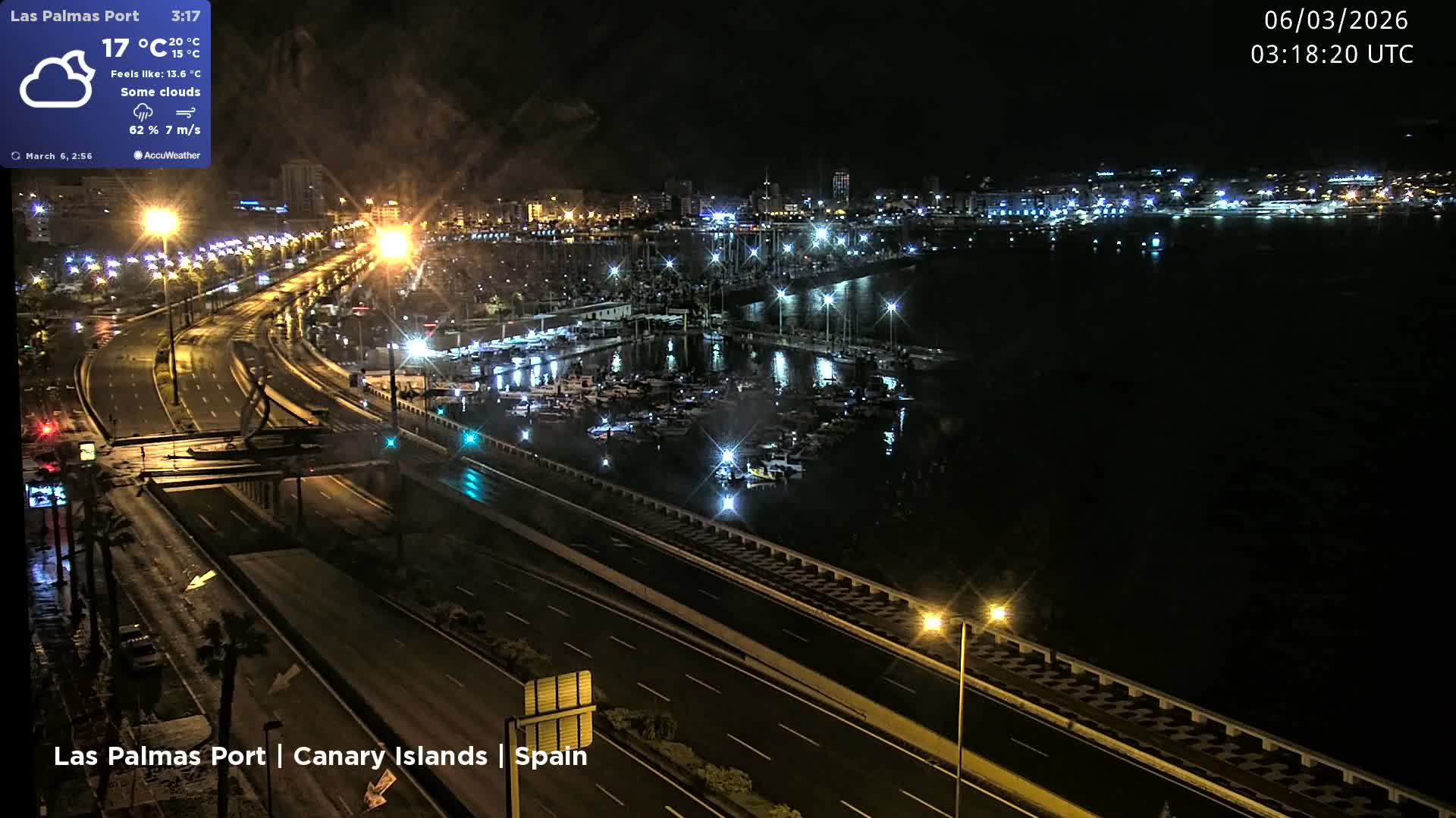 Las Palmas de Gran Canaria City & Port Live Cam - Las Palmas de Gran Canaria, Gran Canaria, Canary Islands (Canarias), Spain