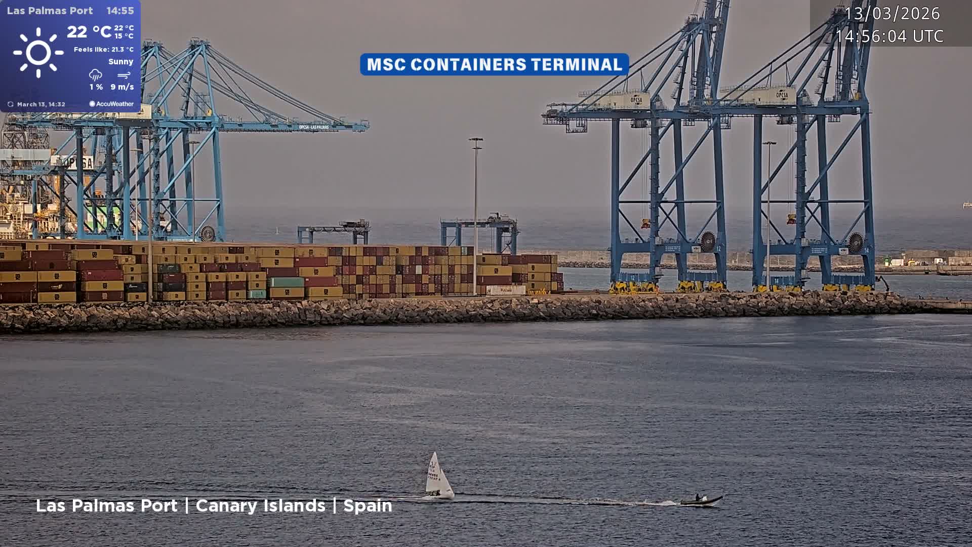 Las Palmas de Gran Canaria City & Port Live Cam - Las Palmas de Gran Canaria, Gran Canaria, Canary Islands (Canarias), Spain