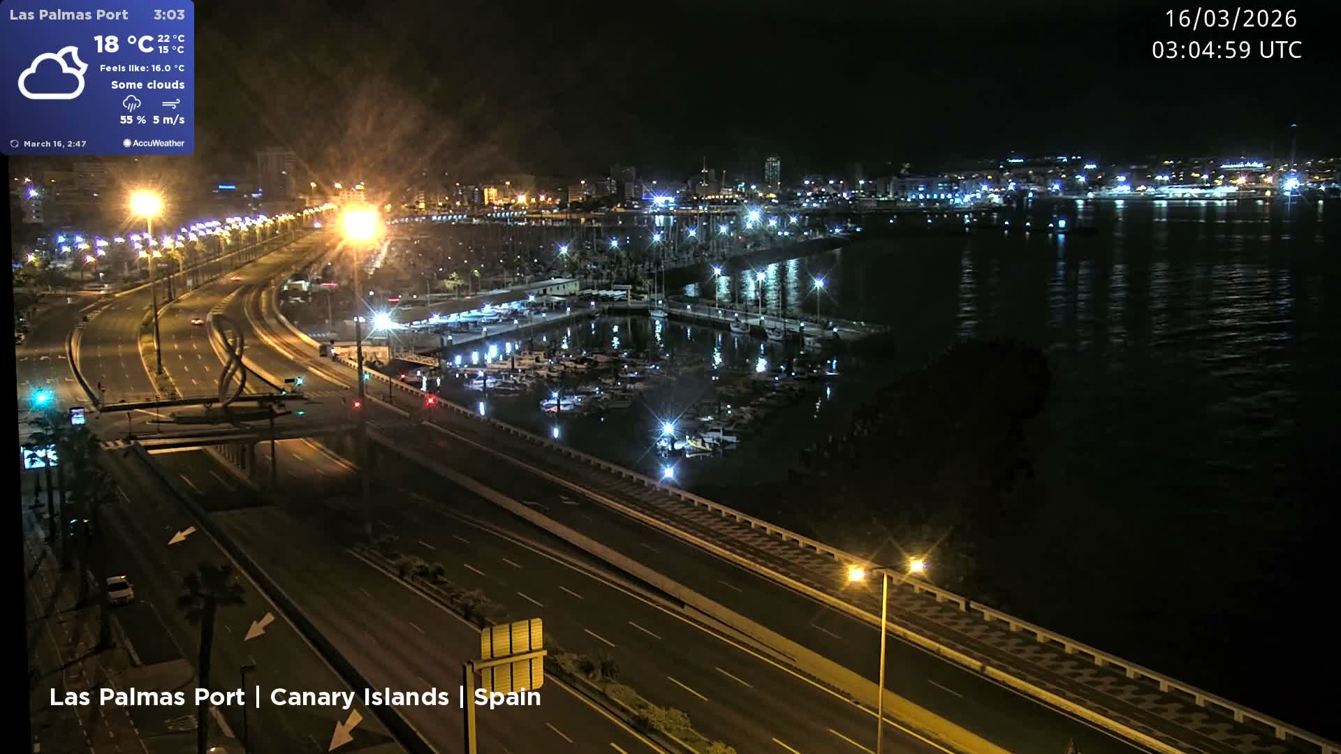 Las Palmas de Gran Canaria City & Port Live Cam - Las Palmas de Gran Canaria, Gran Canaria, Canary Islands (Canarias), Spain