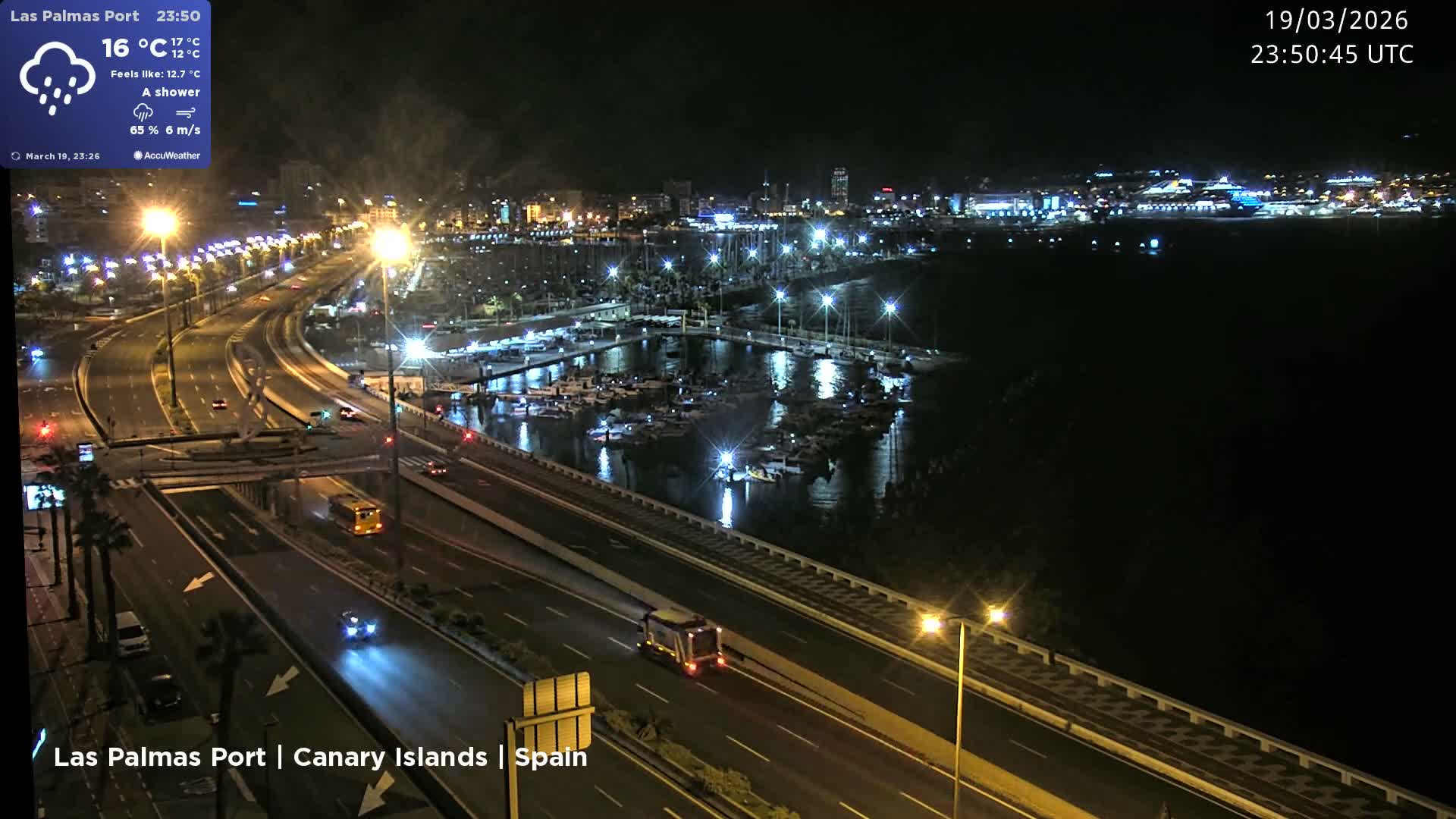 Las Palmas de Gran Canaria City & Port Live Cam - Las Palmas de Gran Canaria, Gran Canaria, Canary Islands (Canarias), Spain