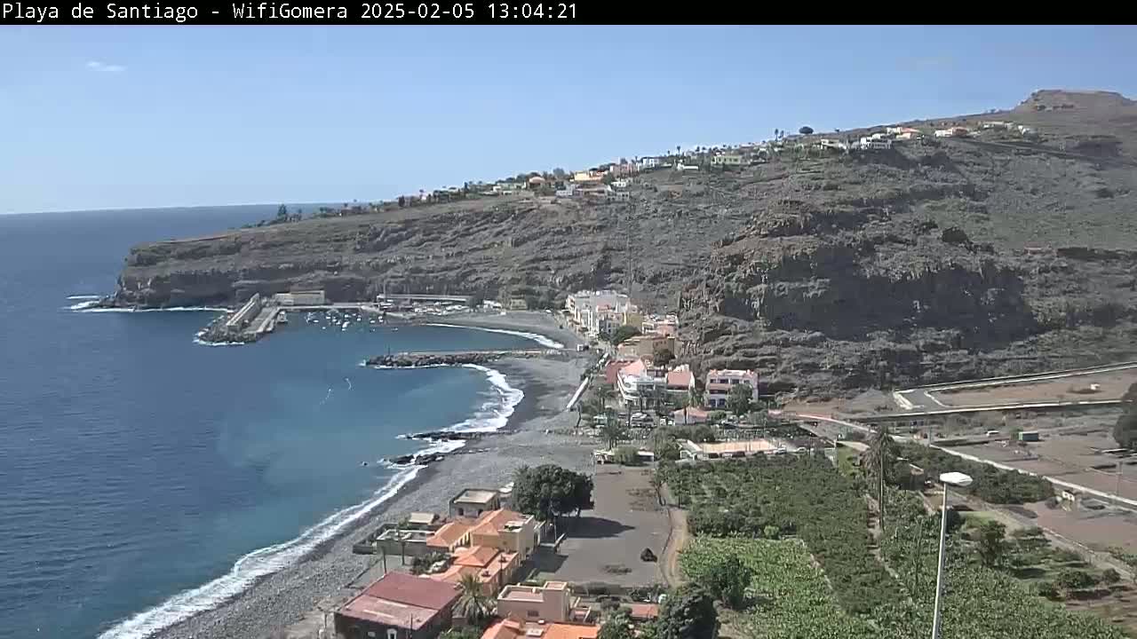 La Gomera , Playa  Santiago Live Cam - Santa Cruz de Tenerife, Canary Islands, Spain