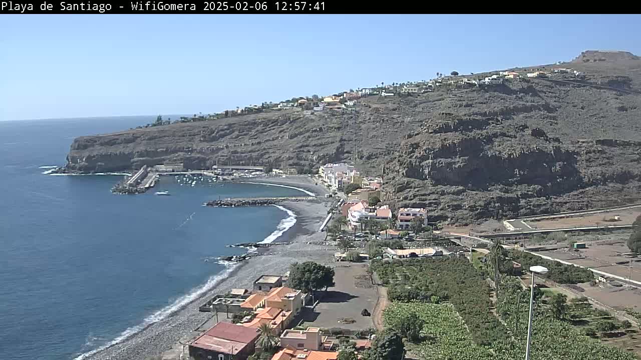 La Gomera , Playa  Santiago Live Cam - Santa Cruz de Tenerife, Canary Islands, Spain