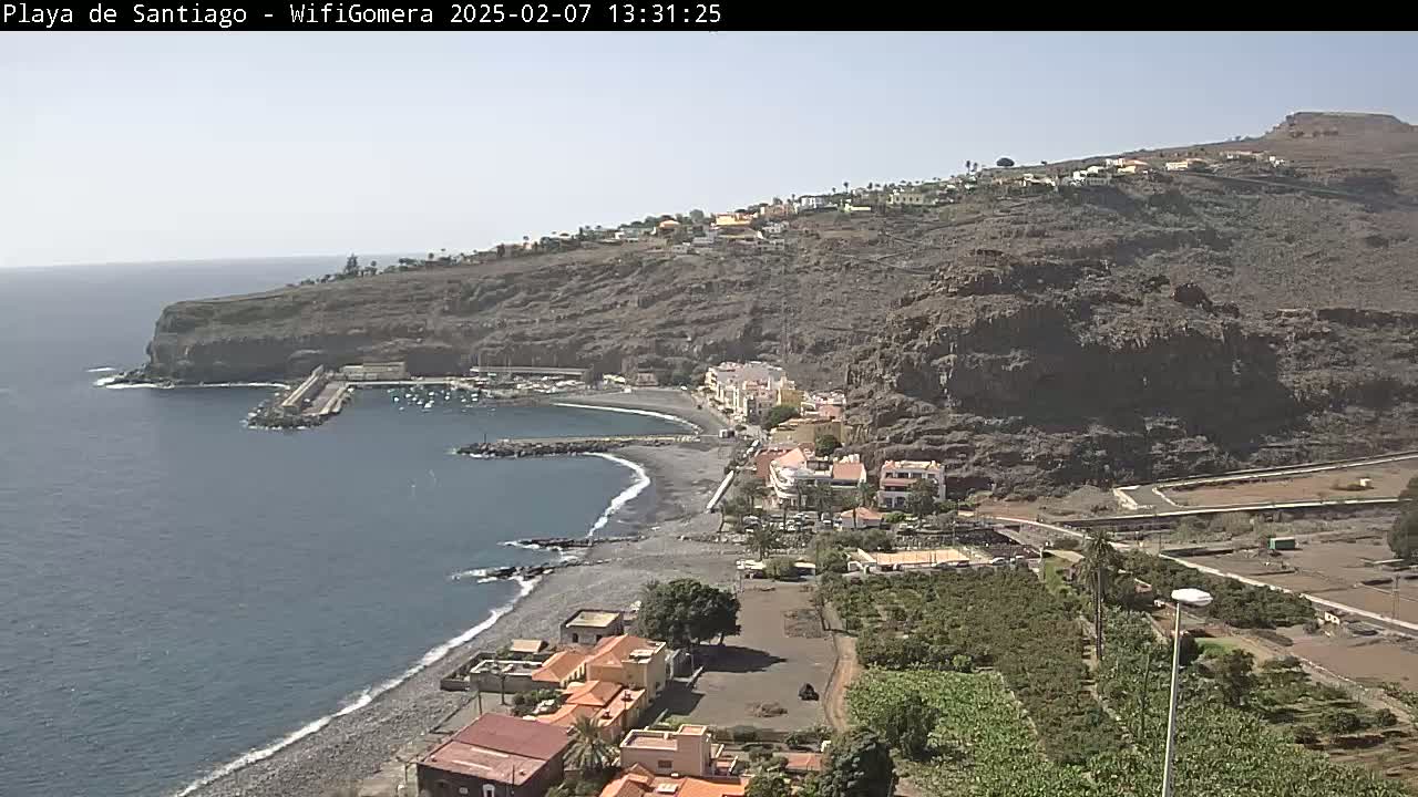 La Gomera , Playa  Santiago Live Cam - Santa Cruz de Tenerife, Canary Islands, Spain
