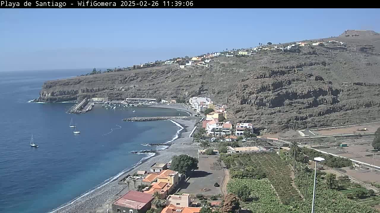 La Gomera , Playa  Santiago Live Cam - Santa Cruz de Tenerife, Canary Islands, Spain