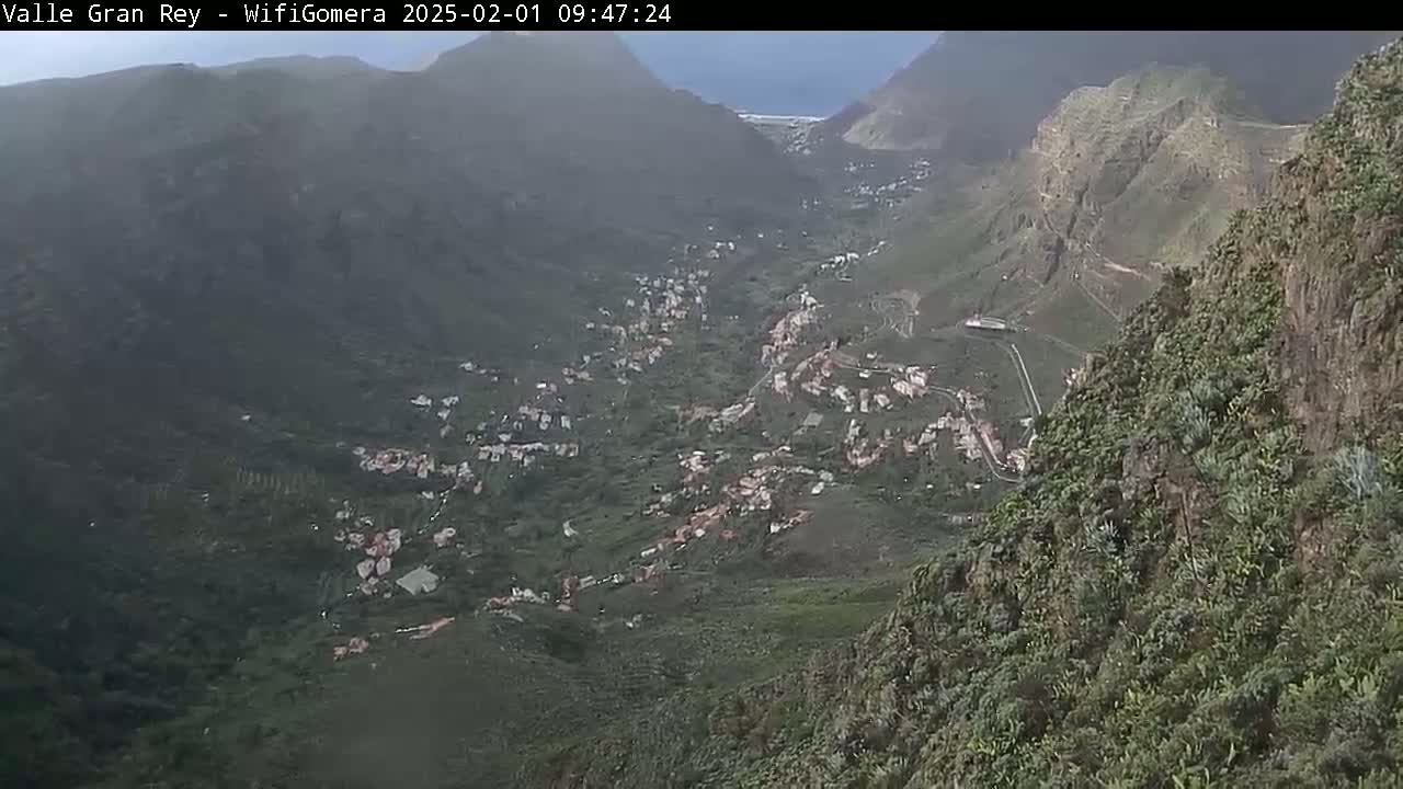 La Gomera, Valle Gran Rey & La Calera Live Cam -  Santa Cruz de Tenerife, Canary Islands, Spain