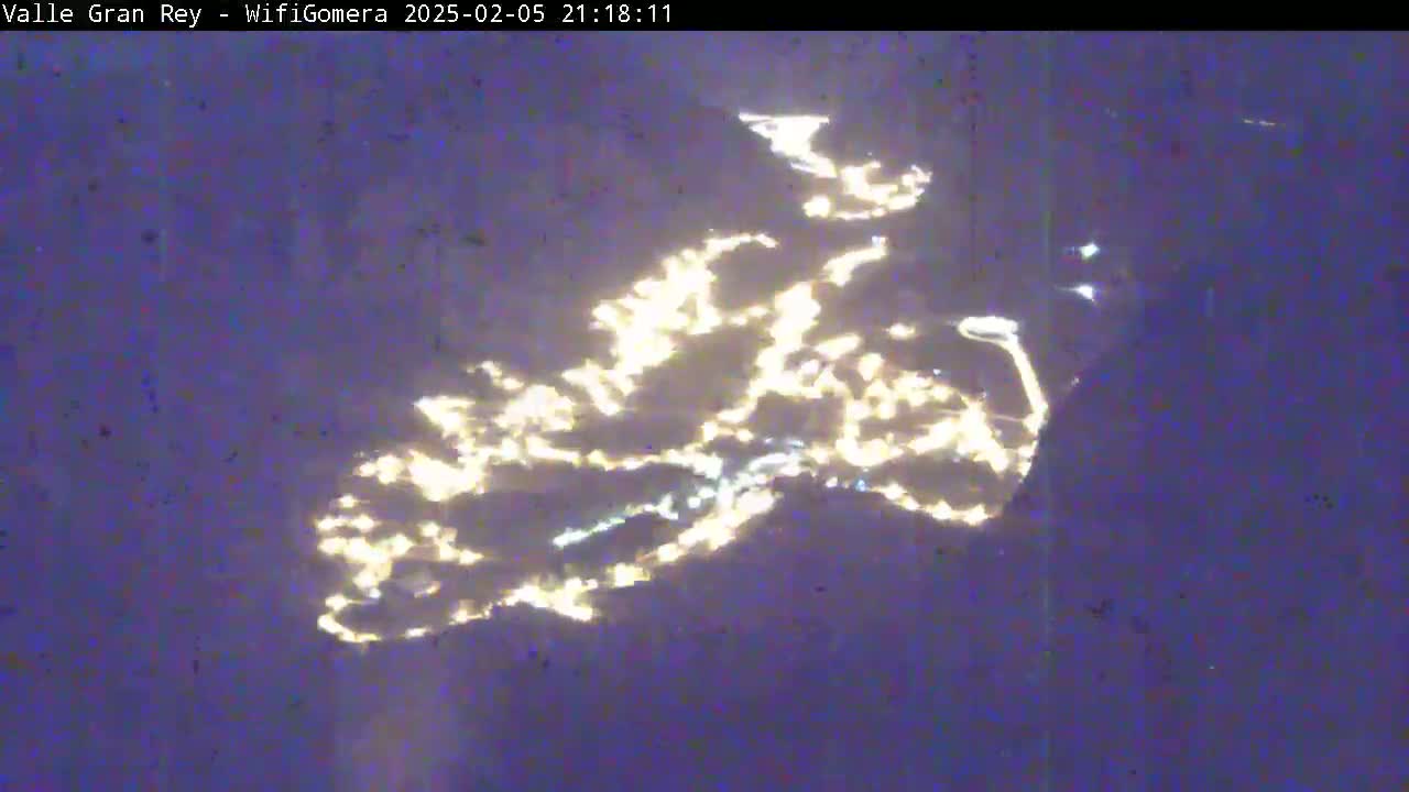 La Gomera, Valle Gran Rey & La Calera Live Cam -  Santa Cruz de Tenerife, Canary Islands, Spain