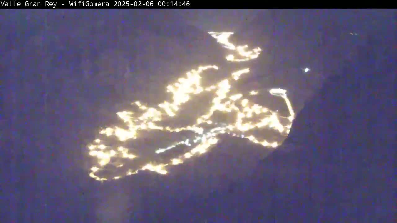 La Gomera, Valle Gran Rey & La Calera Live Cam -  Santa Cruz de Tenerife, Canary Islands, Spain