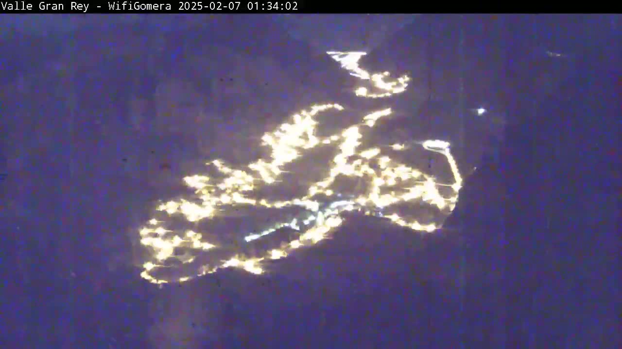 La Gomera, Valle Gran Rey & La Calera Live Cam -  Santa Cruz de Tenerife, Canary Islands, Spain