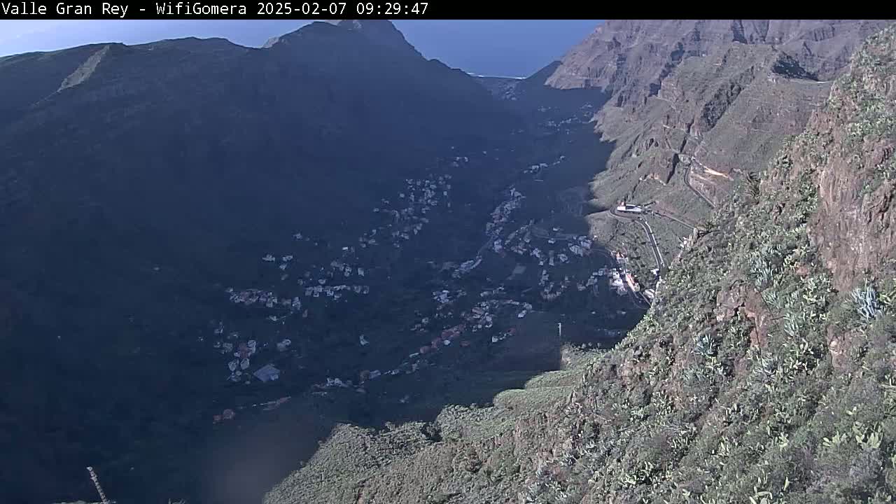 La Gomera, Valle Gran Rey & La Calera Live Cam -  Santa Cruz de Tenerife, Canary Islands, Spain