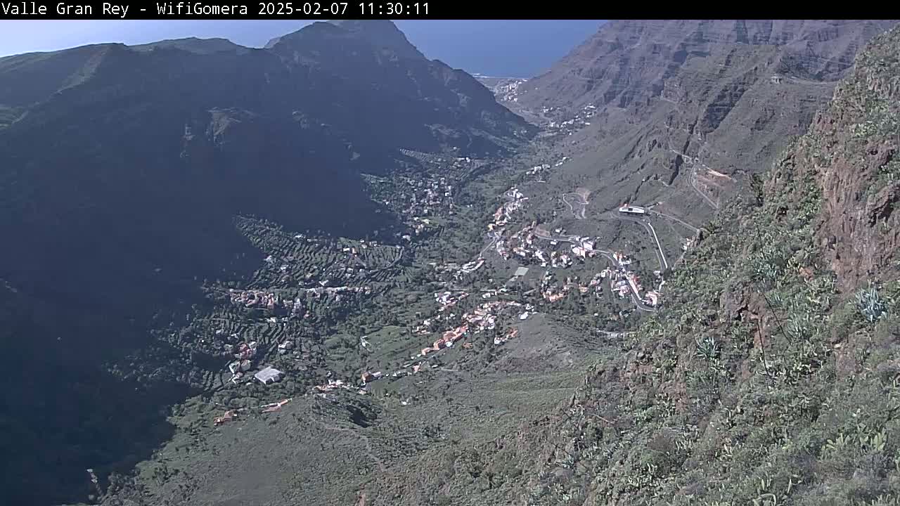 La Gomera, Valle Gran Rey & La Calera Live Cam -  Santa Cruz de Tenerife, Canary Islands, Spain
