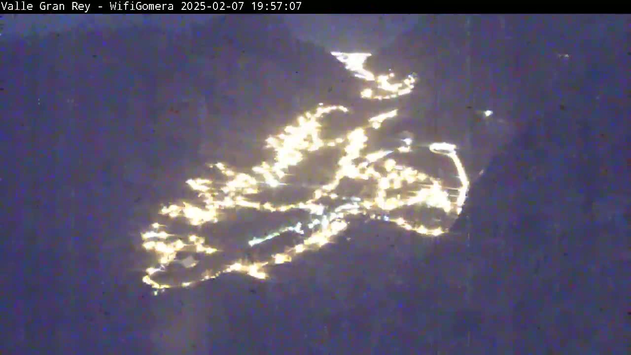 La Gomera, Valle Gran Rey & La Calera Live Cam -  Santa Cruz de Tenerife, Canary Islands, Spain