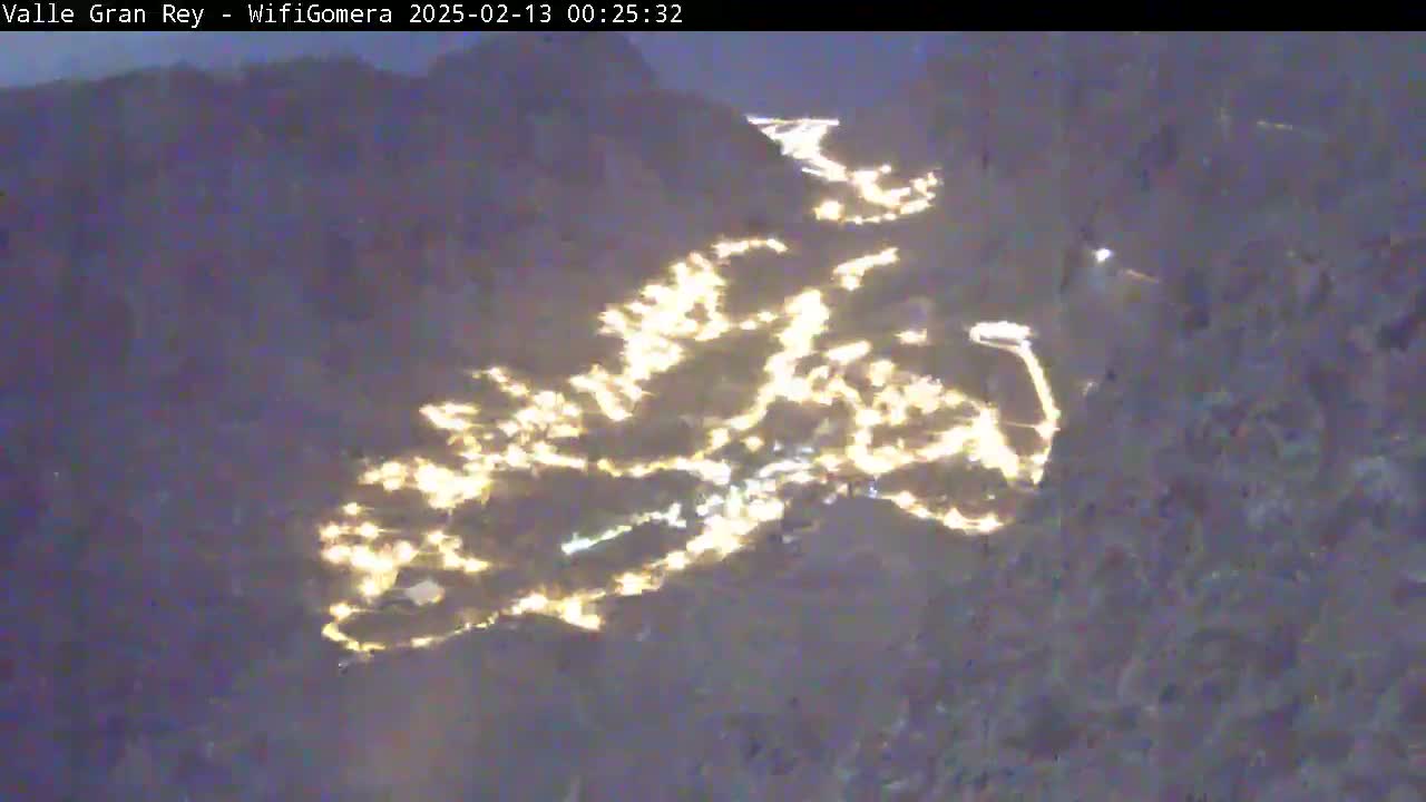 La Gomera, Valle Gran Rey & La Calera Live Cam -  Santa Cruz de Tenerife, Canary Islands, Spain