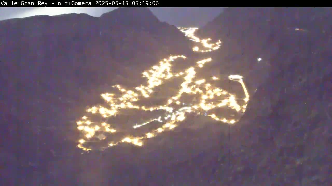 La Gomera, Valle Gran Rey & La Calera Live Cam -  Santa Cruz de Tenerife, Canary Islands, Spain