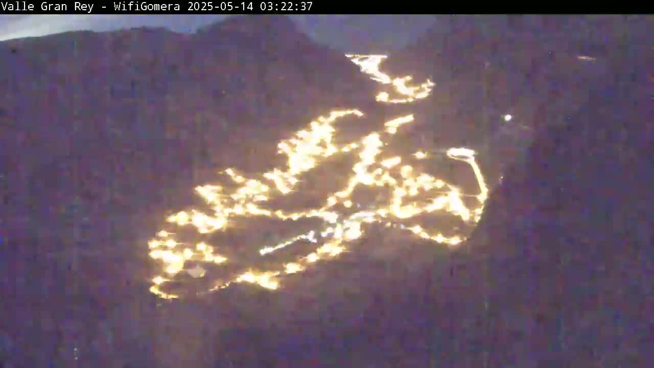 La Gomera, Valle Gran Rey & La Calera Live Cam -  Santa Cruz de Tenerife, Canary Islands, Spain