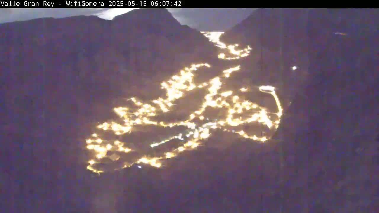 La Gomera, Valle Gran Rey & La Calera Live Cam -  Santa Cruz de Tenerife, Canary Islands, Spain