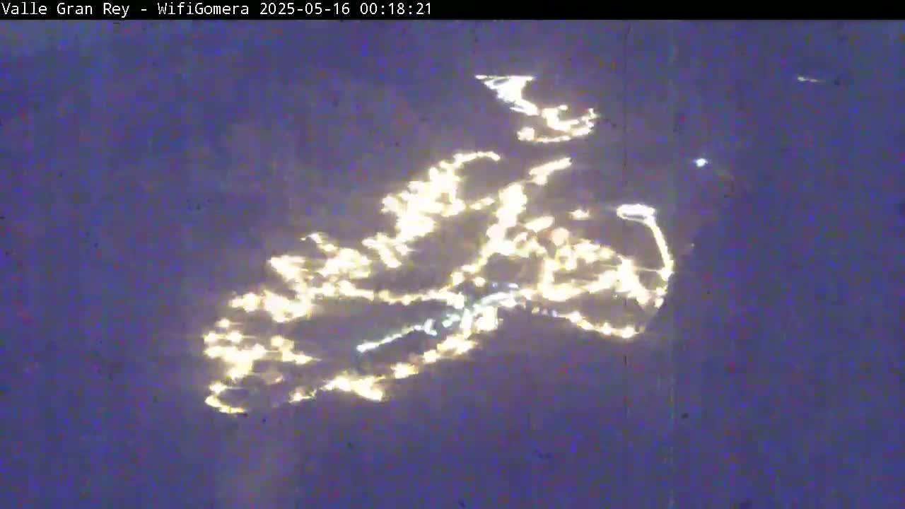 La Gomera, Valle Gran Rey & La Calera Live Cam -  Santa Cruz de Tenerife, Canary Islands, Spain