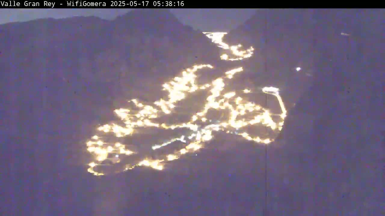 La Gomera, Valle Gran Rey & La Calera Live Cam -  Santa Cruz de Tenerife, Canary Islands, Spain