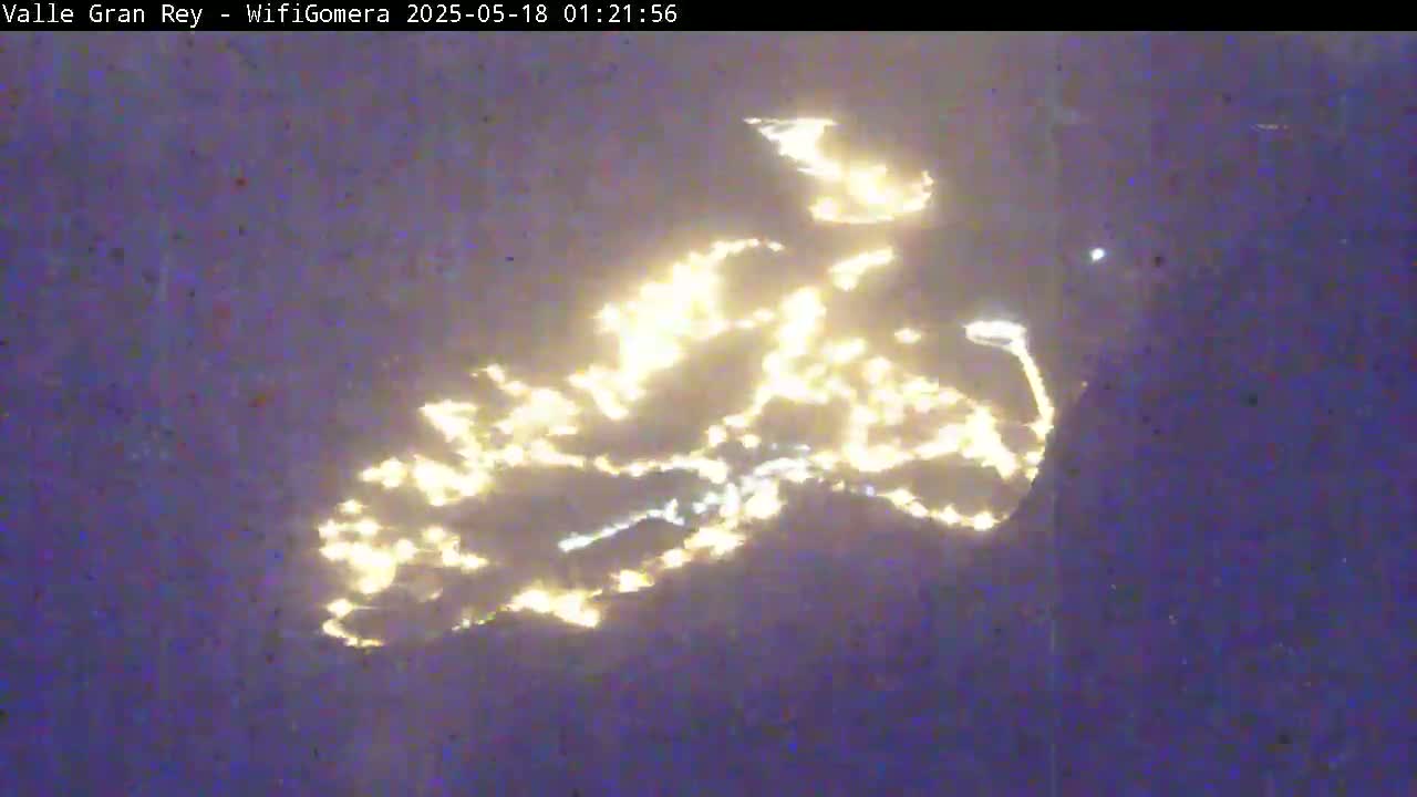 La Gomera, Valle Gran Rey & La Calera Live Cam -  Santa Cruz de Tenerife, Canary Islands, Spain