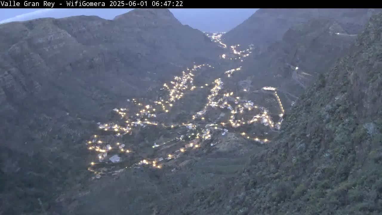 La Gomera, Valle Gran Rey & La Calera Live Cam -  Santa Cruz de Tenerife, Canary Islands, Spain