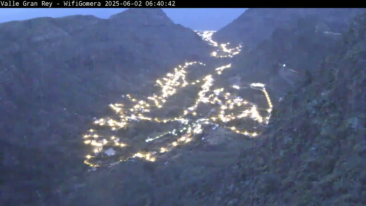 La Gomera, Valle Gran Rey & La Calera Live Cam -  Santa Cruz de Tenerife, Canary Islands, Spain