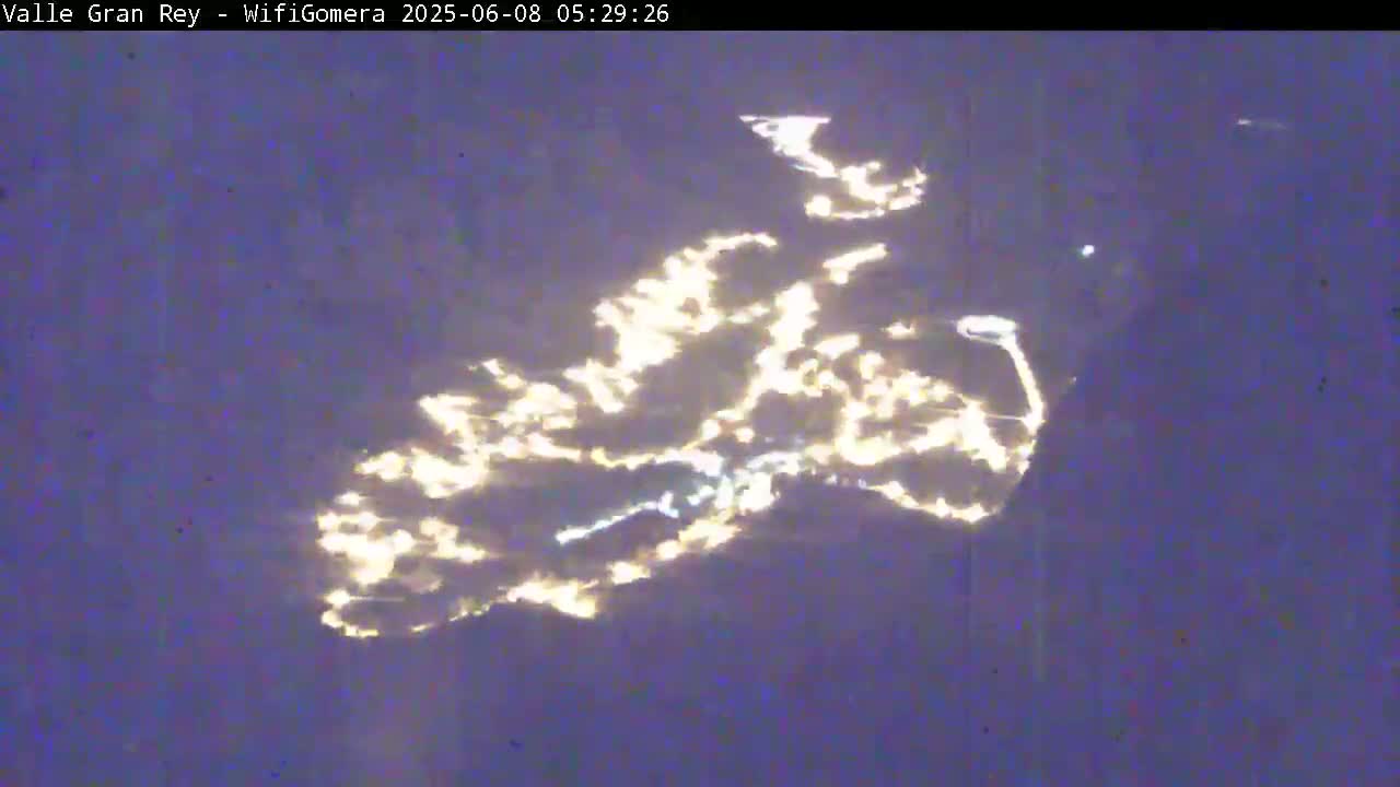 La Gomera, Valle Gran Rey & La Calera Live Cam -  Santa Cruz de Tenerife, Canary Islands, Spain