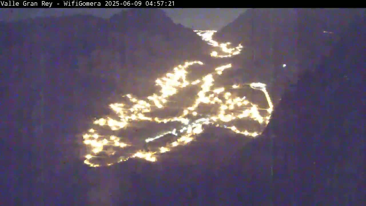 La Gomera, Valle Gran Rey & La Calera Live Cam -  Santa Cruz de Tenerife, Canary Islands, Spain