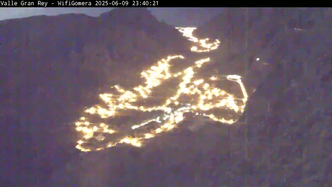 La Gomera, Valle Gran Rey & La Calera Live Cam -  Santa Cruz de Tenerife, Canary Islands, Spain