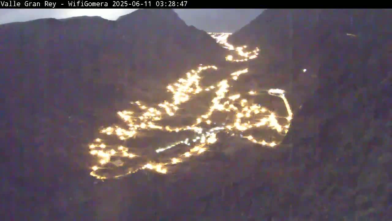 La Gomera, Valle Gran Rey & La Calera Live Cam -  Santa Cruz de Tenerife, Canary Islands, Spain