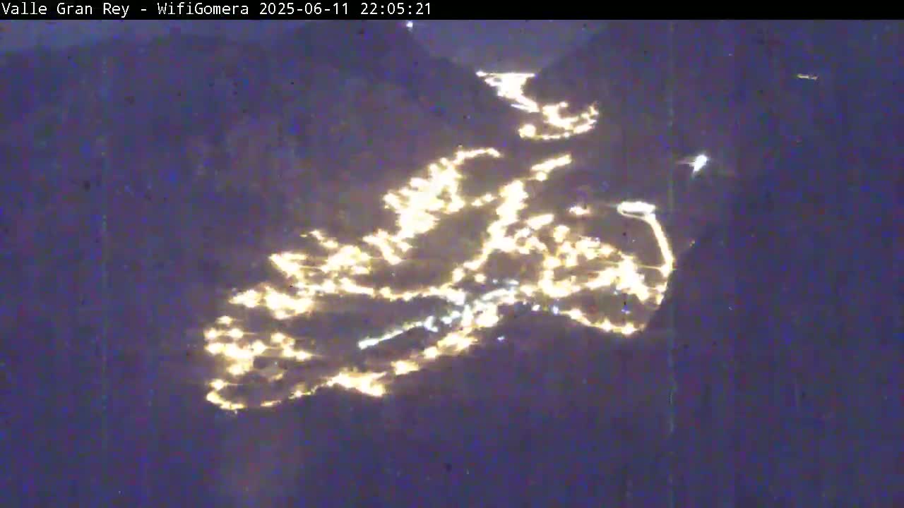 La Gomera, Valle Gran Rey & La Calera Live Cam -  Santa Cruz de Tenerife, Canary Islands, Spain