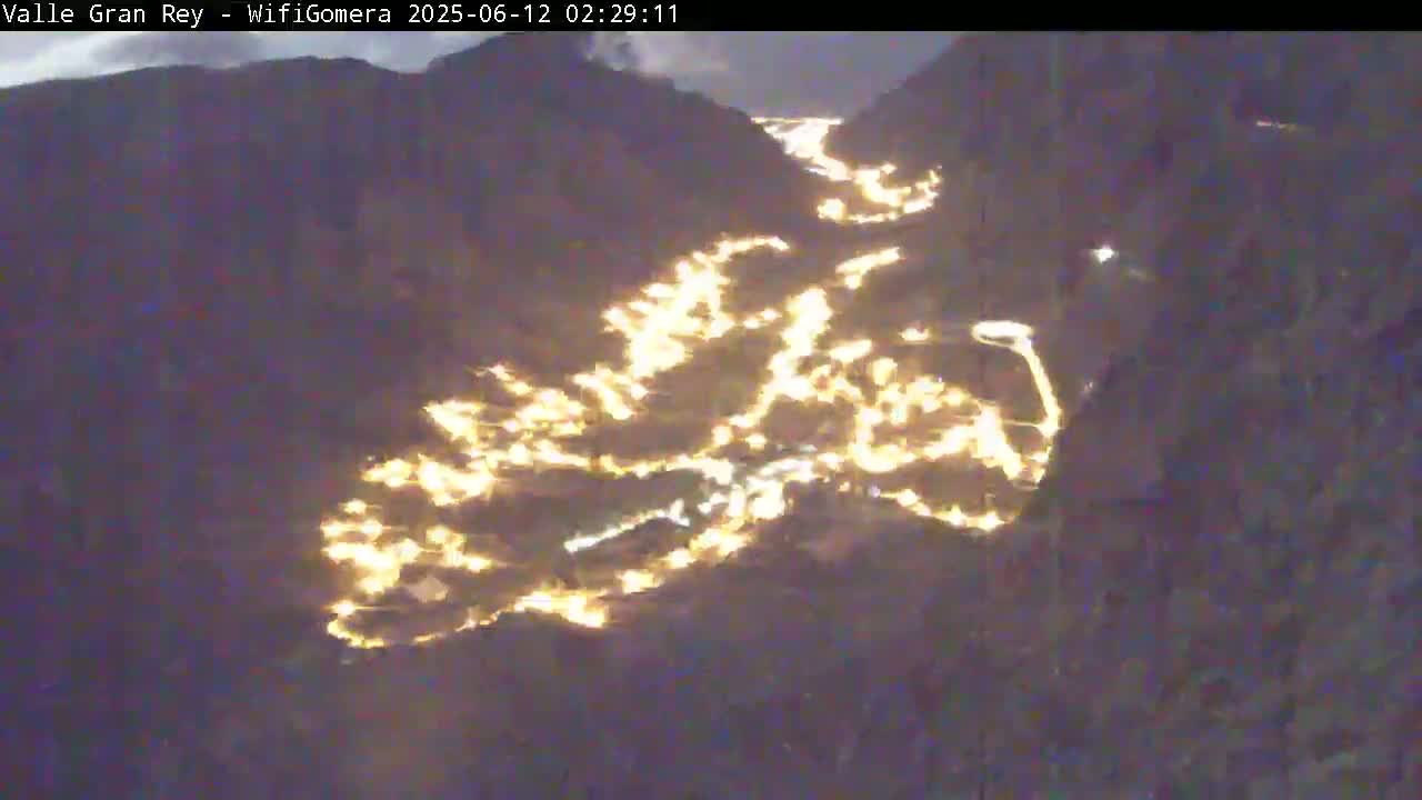 La Gomera, Valle Gran Rey & La Calera Live Cam -  Santa Cruz de Tenerife, Canary Islands, Spain