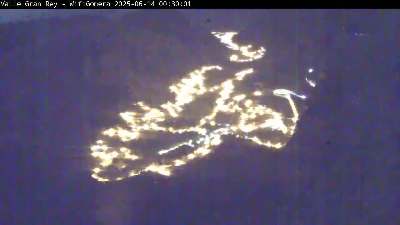 La Gomera, Valle Gran Rey & La Calera Live Cam -  Santa Cruz de Tenerife, Canary Islands, Spain