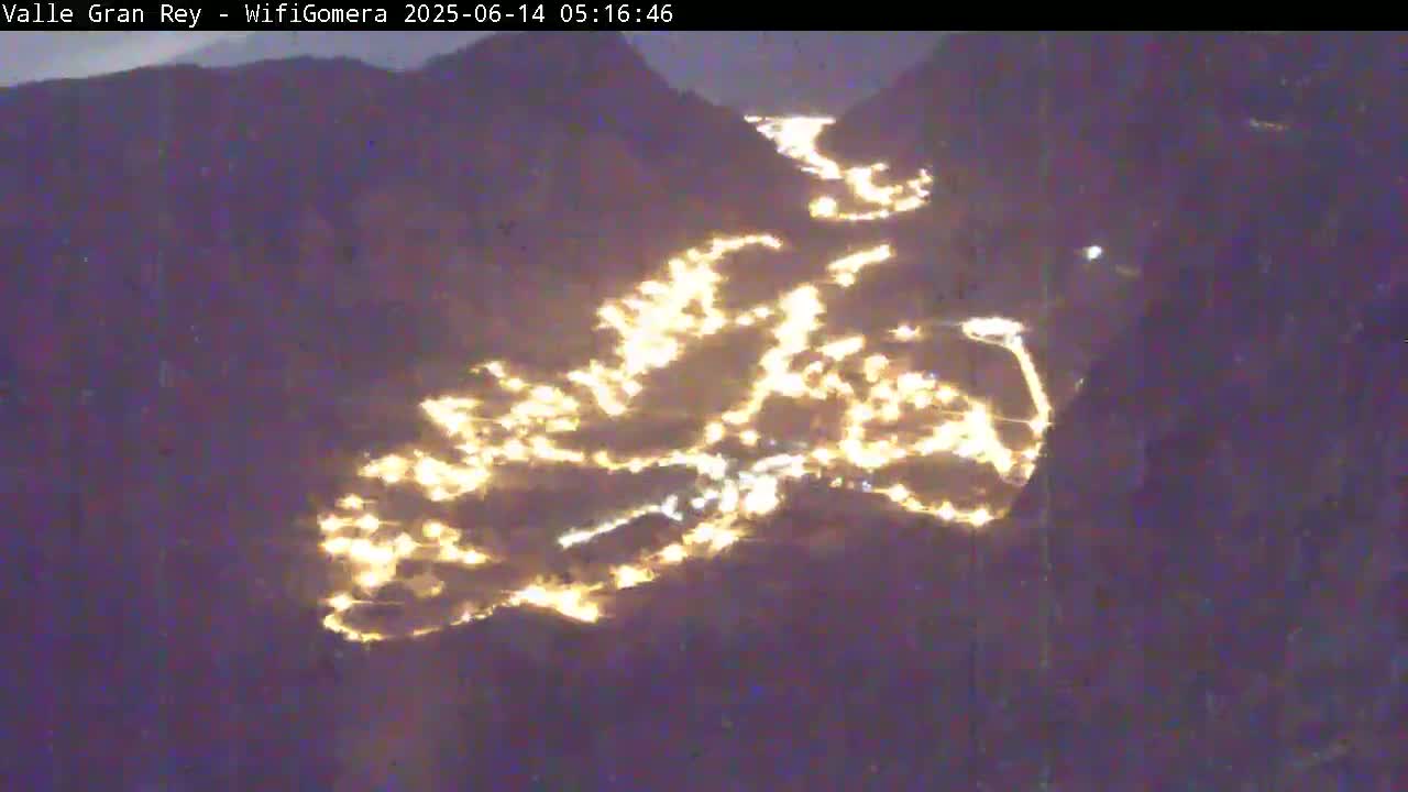 La Gomera, Valle Gran Rey & La Calera Live Cam -  Santa Cruz de Tenerife, Canary Islands, Spain