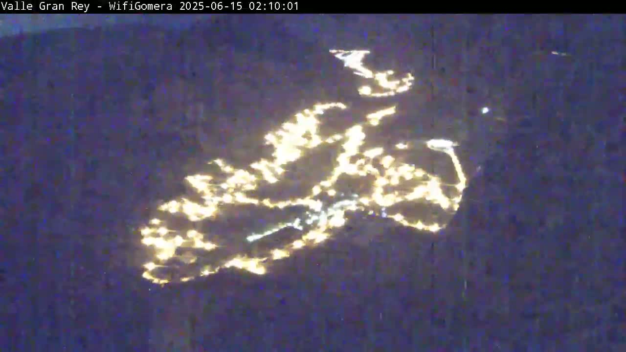 La Gomera, Valle Gran Rey & La Calera Live Cam -  Santa Cruz de Tenerife, Canary Islands, Spain