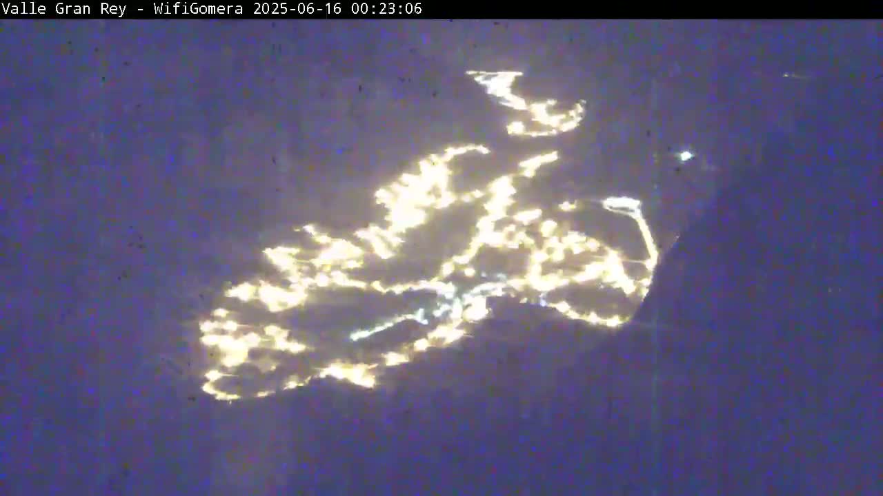 La Gomera, Valle Gran Rey & La Calera Live Cam -  Santa Cruz de Tenerife, Canary Islands, Spain