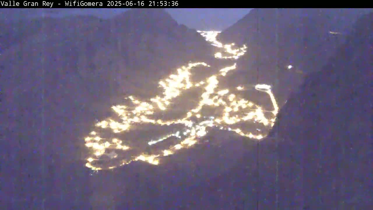 La Gomera, Valle Gran Rey & La Calera Live Cam -  Santa Cruz de Tenerife, Canary Islands, Spain