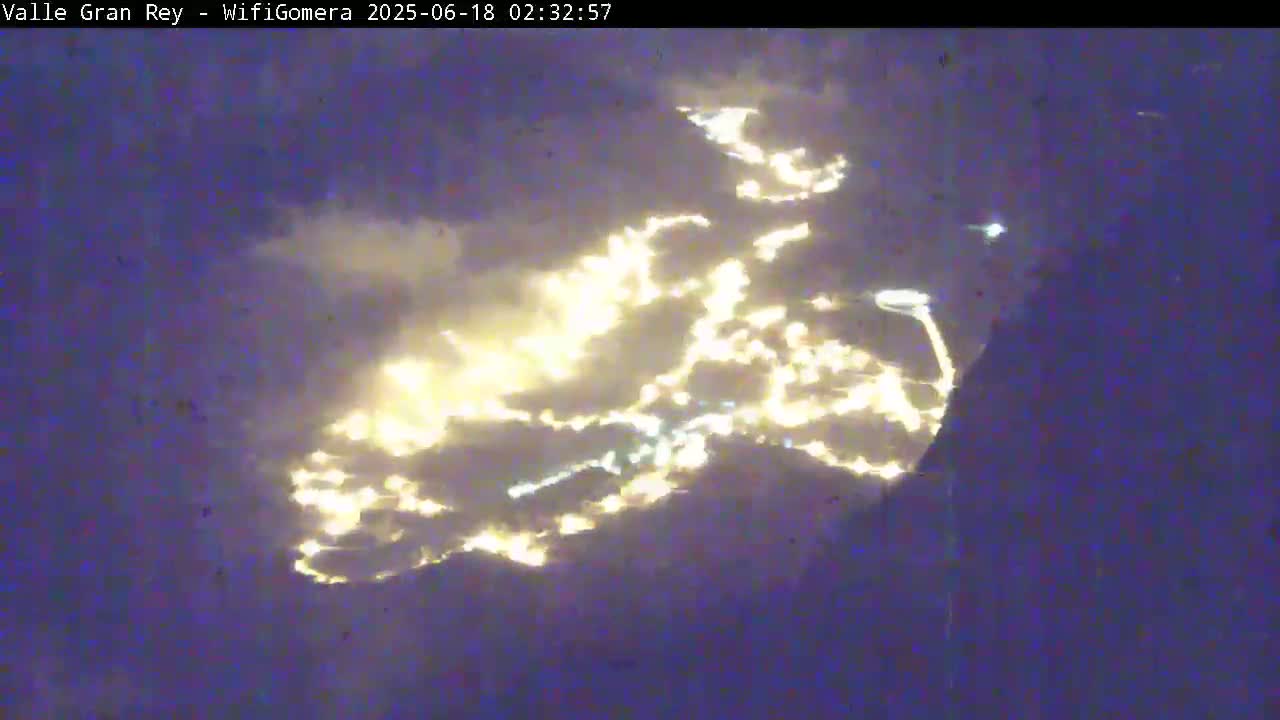 La Gomera, Valle Gran Rey & La Calera Live Cam -  Santa Cruz de Tenerife, Canary Islands, Spain