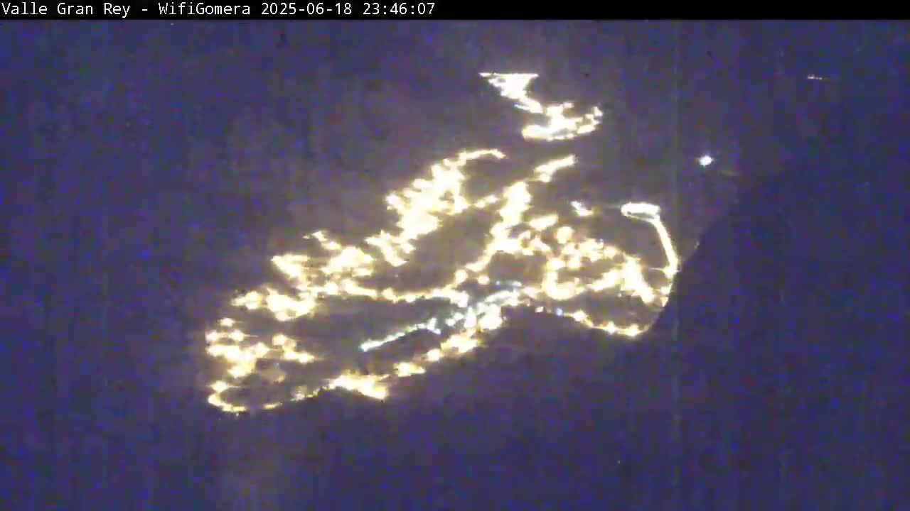 La Gomera, Valle Gran Rey & La Calera Live Cam -  Santa Cruz de Tenerife, Canary Islands, Spain