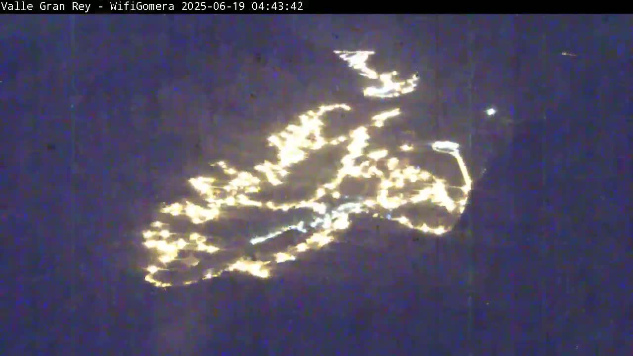 La Gomera, Valle Gran Rey & La Calera Live Cam -  Santa Cruz de Tenerife, Canary Islands, Spain
