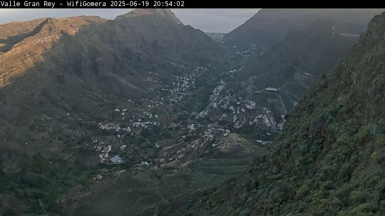 La Gomera, Valle Gran Rey & La Calera Live Cam -  Santa Cruz de Tenerife, Canary Islands, Spain