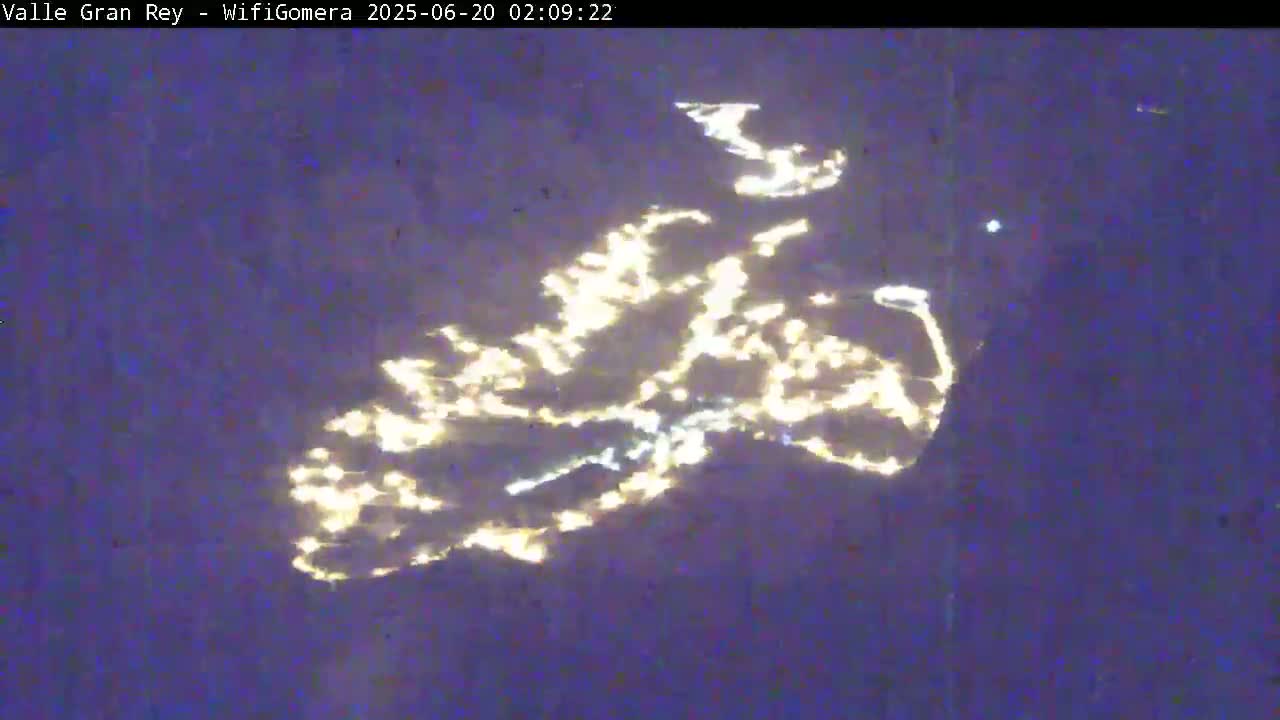 La Gomera, Valle Gran Rey & La Calera Live Cam -  Santa Cruz de Tenerife, Canary Islands, Spain