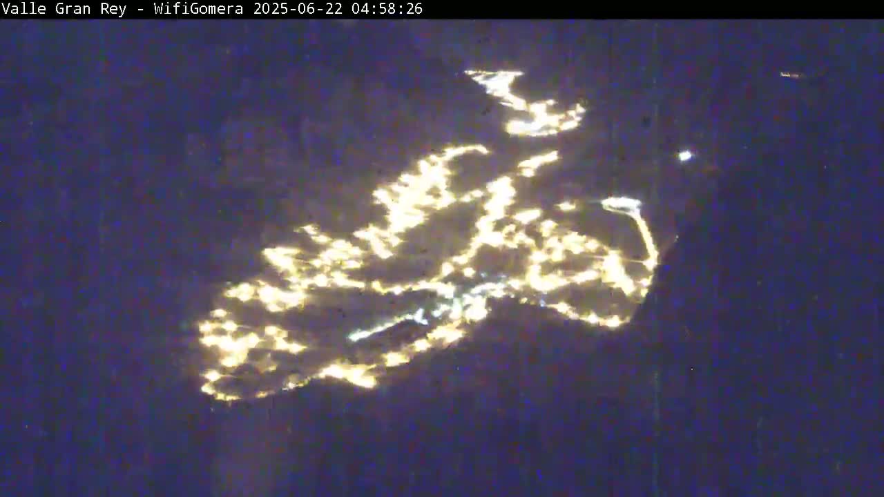 La Gomera, Valle Gran Rey & La Calera Live Cam -  Santa Cruz de Tenerife, Canary Islands, Spain