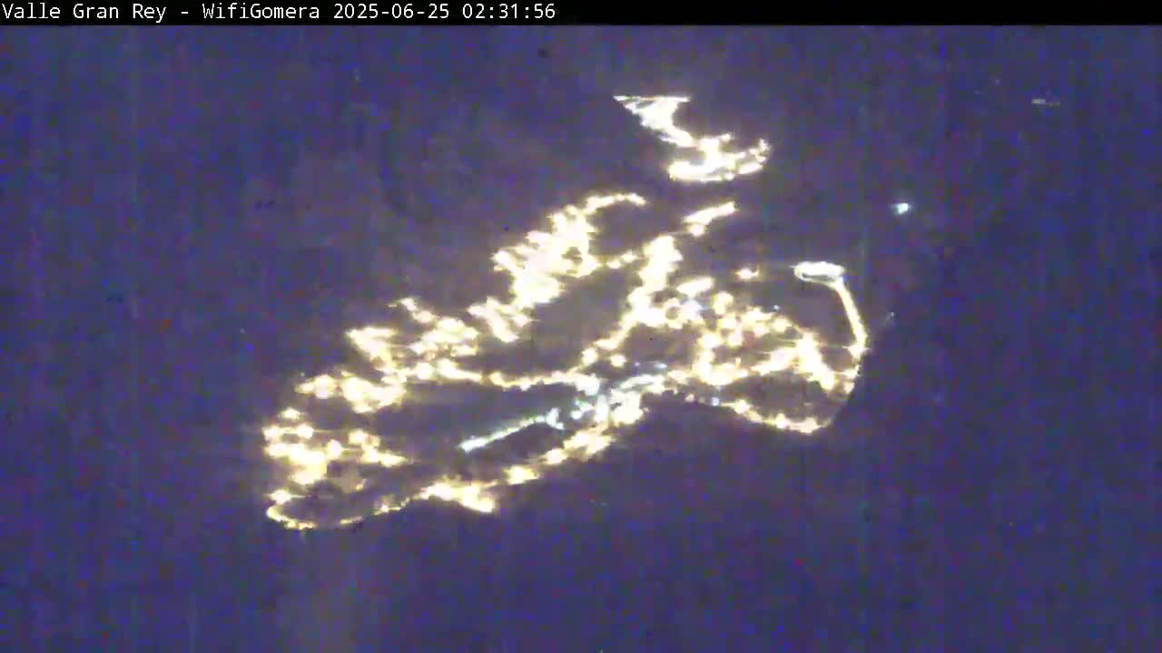 La Gomera, Valle Gran Rey & La Calera Live Cam -  Santa Cruz de Tenerife, Canary Islands, Spain