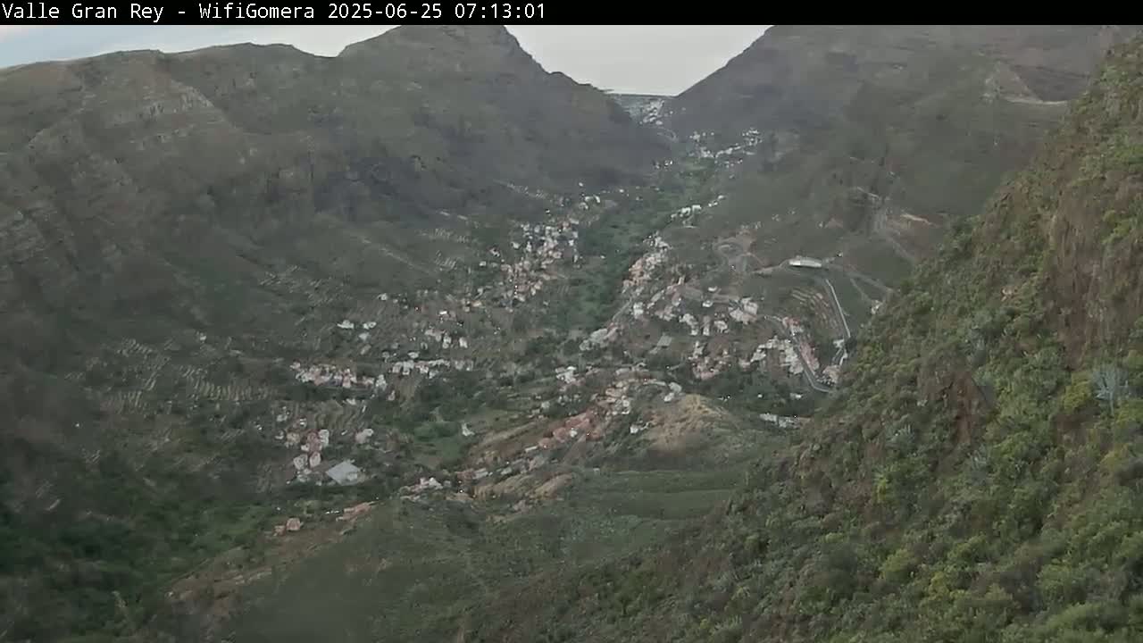 La Gomera, Valle Gran Rey & La Calera Live Cam -  Santa Cruz de Tenerife, Canary Islands, Spain