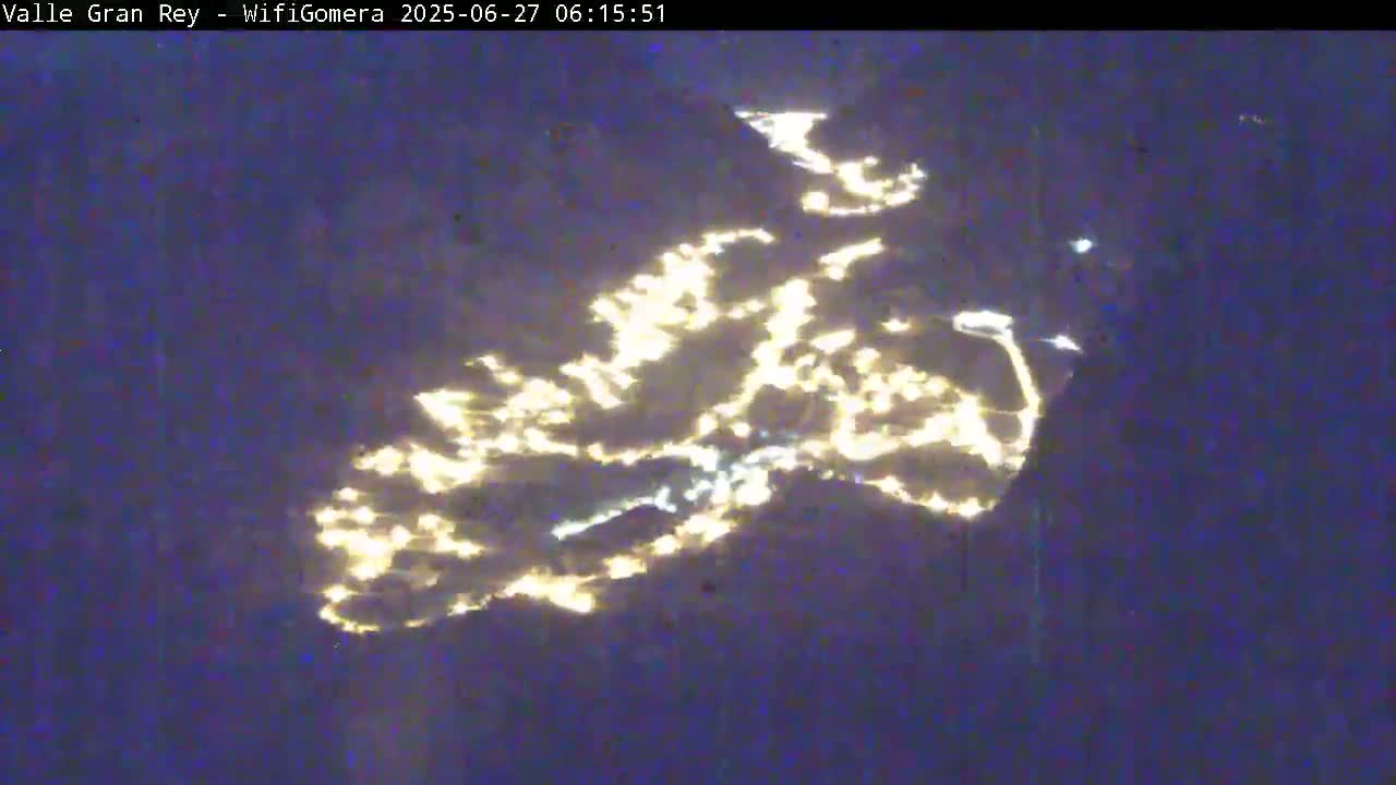 La Gomera, Valle Gran Rey & La Calera Live Cam -  Santa Cruz de Tenerife, Canary Islands, Spain