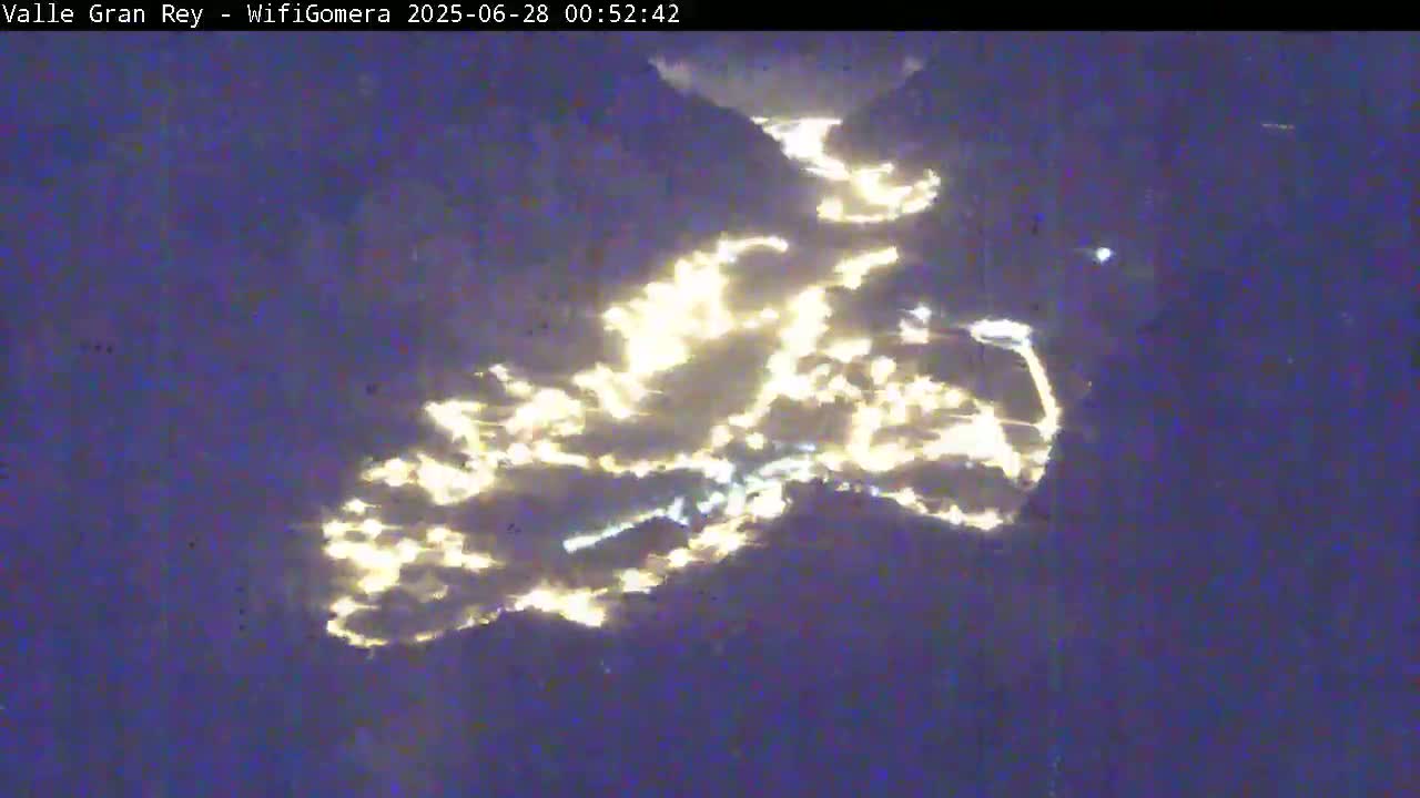 La Gomera, Valle Gran Rey & La Calera Live Cam -  Santa Cruz de Tenerife, Canary Islands, Spain
