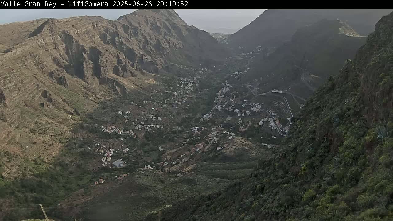La Gomera, Valle Gran Rey & La Calera Live Cam -  Santa Cruz de Tenerife, Canary Islands, Spain