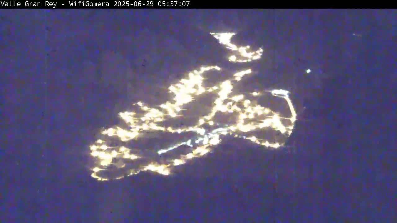 La Gomera, Valle Gran Rey & La Calera Live Cam -  Santa Cruz de Tenerife, Canary Islands, Spain