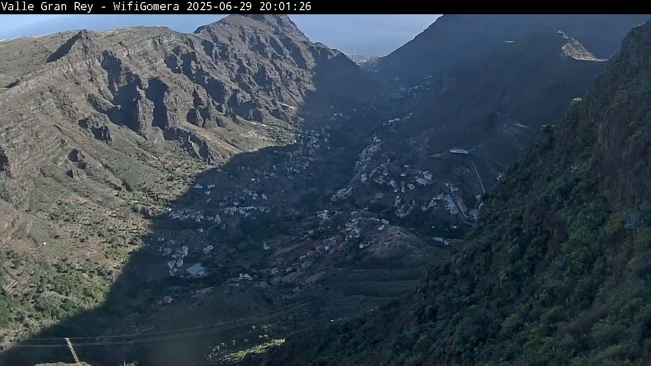 La Gomera, Valle Gran Rey & La Calera Live Cam -  Santa Cruz de Tenerife, Canary Islands, Spain